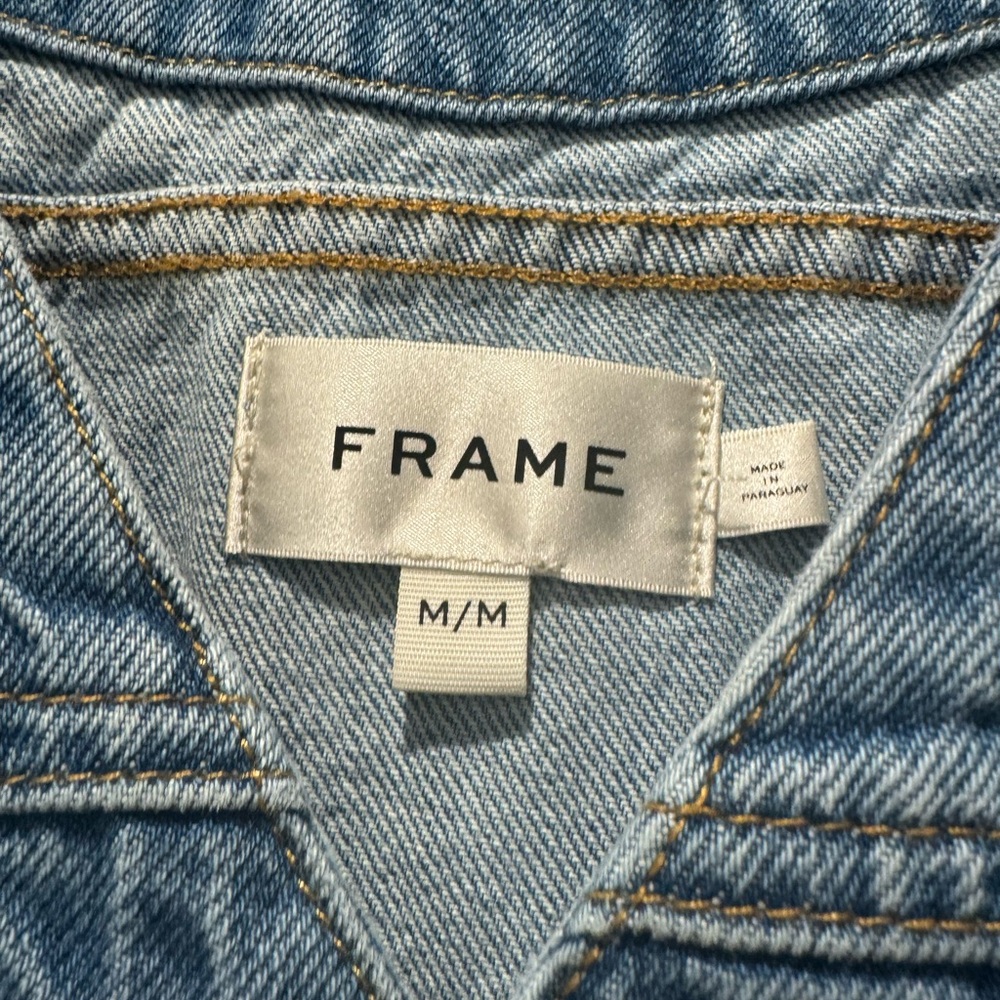 Frame Trucker Denim Mini Dress in size Medium - Picture 4 of 5